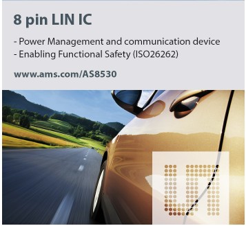 奥地利微电子推出首款汽车ISO26262合规的LIN 总线从设备应用IC