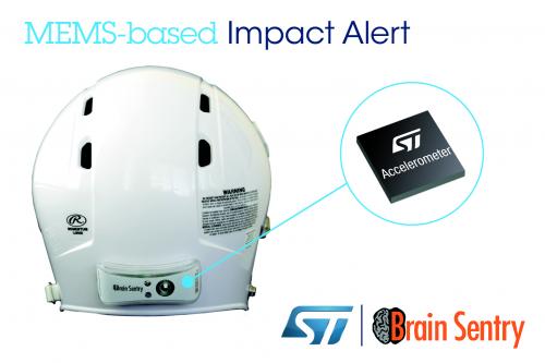 Brain Sentry新撞击传感器采用ST的MEMS加速度计