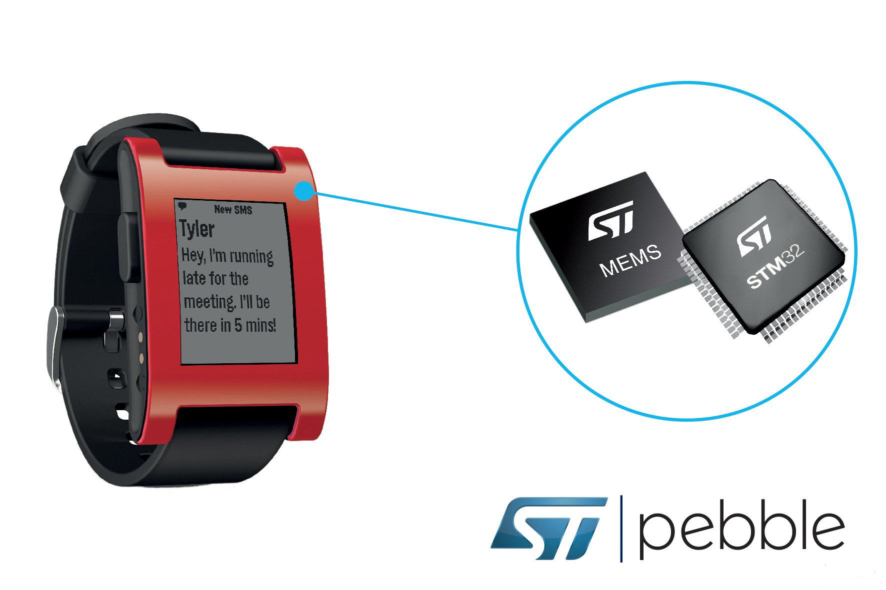 Pebble最新智能手表将搭载STM32 MCU