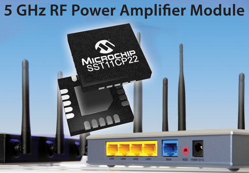 Microchip推出全新5 GHz功率放大器模块