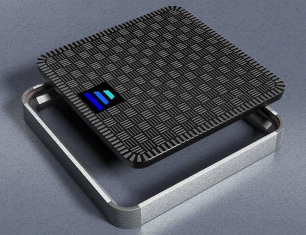 这不是井盖 是伪装成井盖的汽车无线充电站