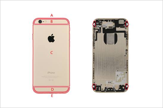 iPhone6外壳上为什么会有碍眼的白条？