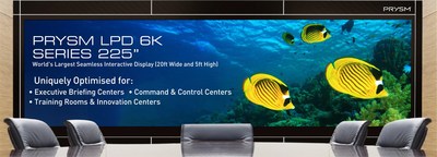 溥美推出225英寸LPD全球最大的无缝交互式显示屏